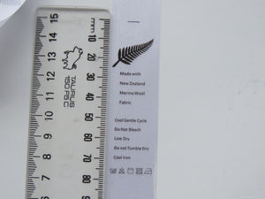 10 Fern Symbol White Satin tape Washing Instructions/ Handmade New Zealand Merino Wool Labels