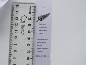 14 Fern Symbol White Satin tape Washing Instructions/ Handmade New Zealand Merino Wool Labels