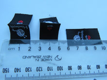Load image into Gallery viewer, 10 Black Knitting Needles and Wool Handmade with Red heart woven flag labels