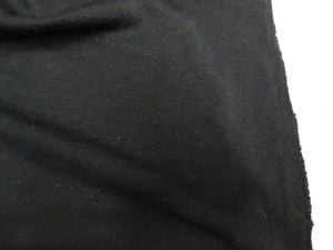 1.7m Sambuck Black 54% merino 46% polyester eyelet fabric 140g- precut