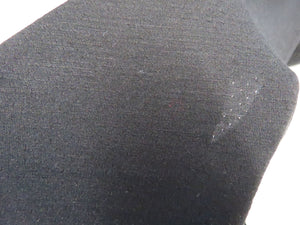 1.7m Sambuck Black 54% merino 46% polyester eyelet fabric 140g- precut