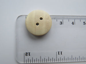 10 Flower stem wood look buttons 20mm diameter