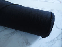 Load image into Gallery viewer, 1m Midnight Blue Black 100% merino jersey knit 165g 150cm- precut as last metre piece left.