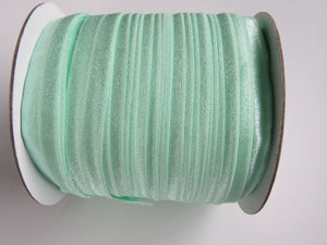 10m Pastel green 15mm foldover elastic fold over FOE 15mm