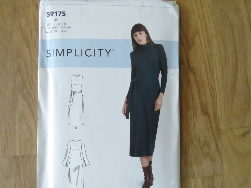 Simplicity  S9175 Knit Dress Pattern- use our merino fabric Sz14-22