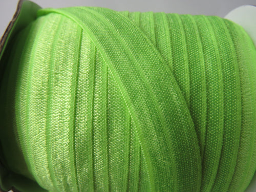 5m Lime Green  Fold Over Foldover Elastic 15mm wide