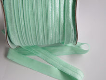 Load image into Gallery viewer, 1m Pastel green 15mm foldover elastic fold over FOE 15mm