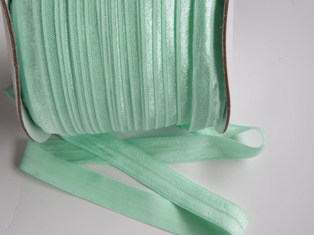 1m Pastel green 15mm foldover elastic fold over FOE 15mm