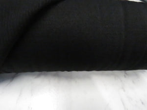 1.7m Sambuck Black 54% merino 46% polyester eyelet fabric 140g- precut