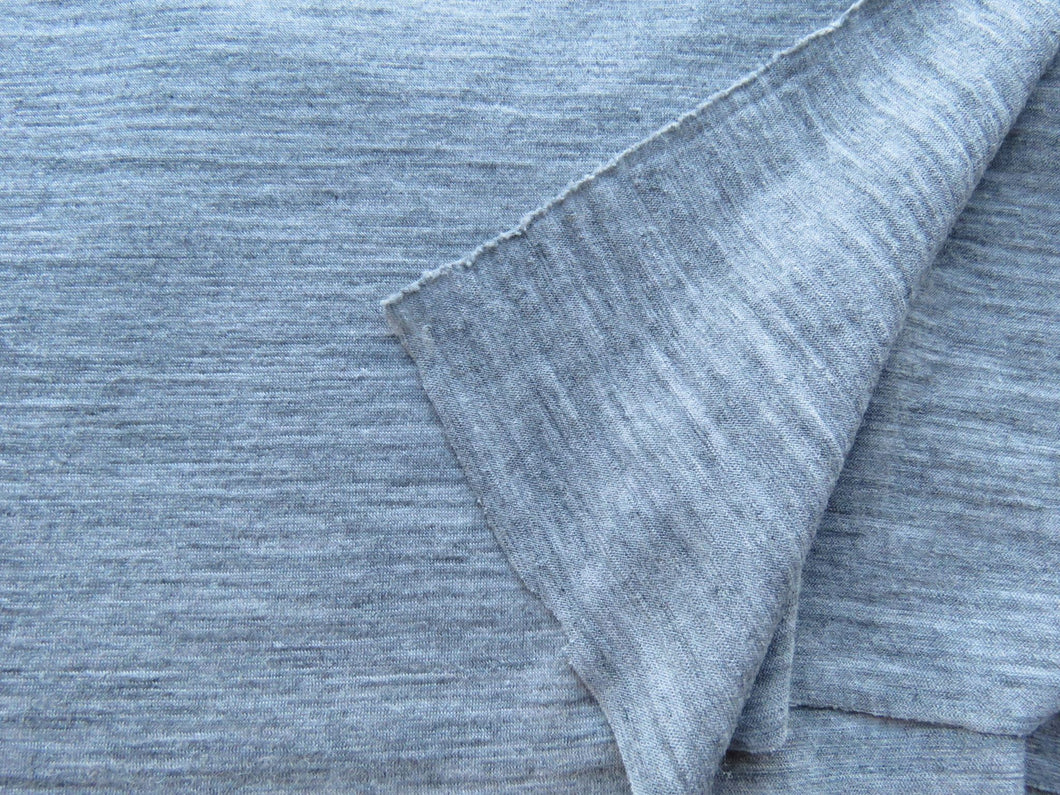 2m Vinter Light Grey Marl 100% merino jersey knit fabric 165g