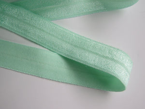 1m Pastel green 15mm foldover elastic fold over FOE 15mm