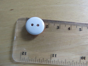 10 White Striped Owl on branch buttons 15mm- white back