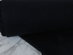 1m Carbon Black 80% Cashmere Wool and 20% viscose coat fabric