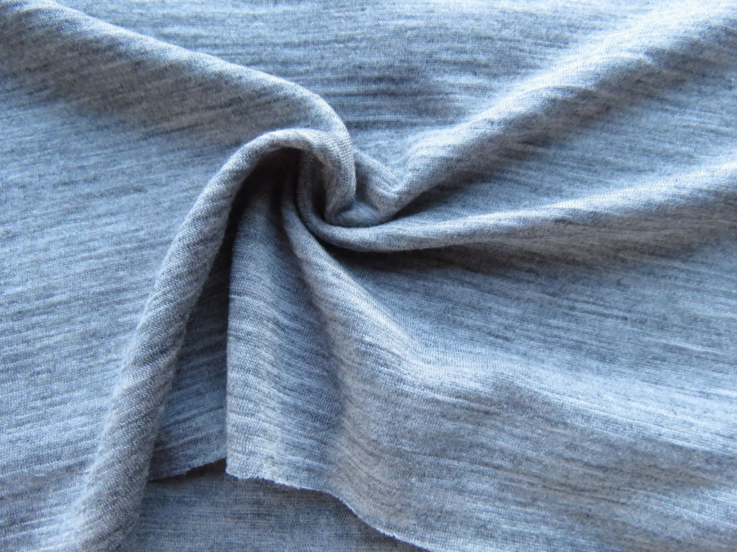 1m Vinter Light Grey Marl 100% merino jersey knit fabric 165g