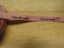 Load image into Gallery viewer, 1m Dusty Pink  Handmade Labels Satin Ribbon 50 x 10mm