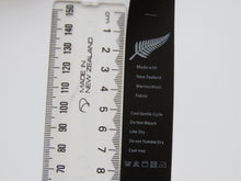 Load image into Gallery viewer, 4 Black Satin washing instructions/ made with NZ Merino wool labels