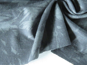 2m Baltimore Grey floral print 100% merino jersey knit 180g-precut length