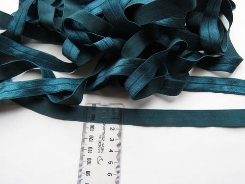 10m Mallard teal 15mm  foldover elastic fold over FOE 15mm