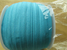 Load image into Gallery viewer, 50 yards /45.7m Turquoise 15mm fold over elastic foldover FOE