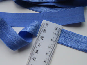 1m Wisteria Blue 20mm fold over elastic