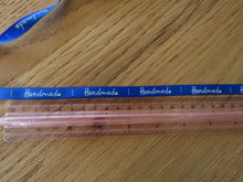 Load image into Gallery viewer, 5m Royal Blue satin Handmade Ribbon  labels are approx. 50 x 10mm