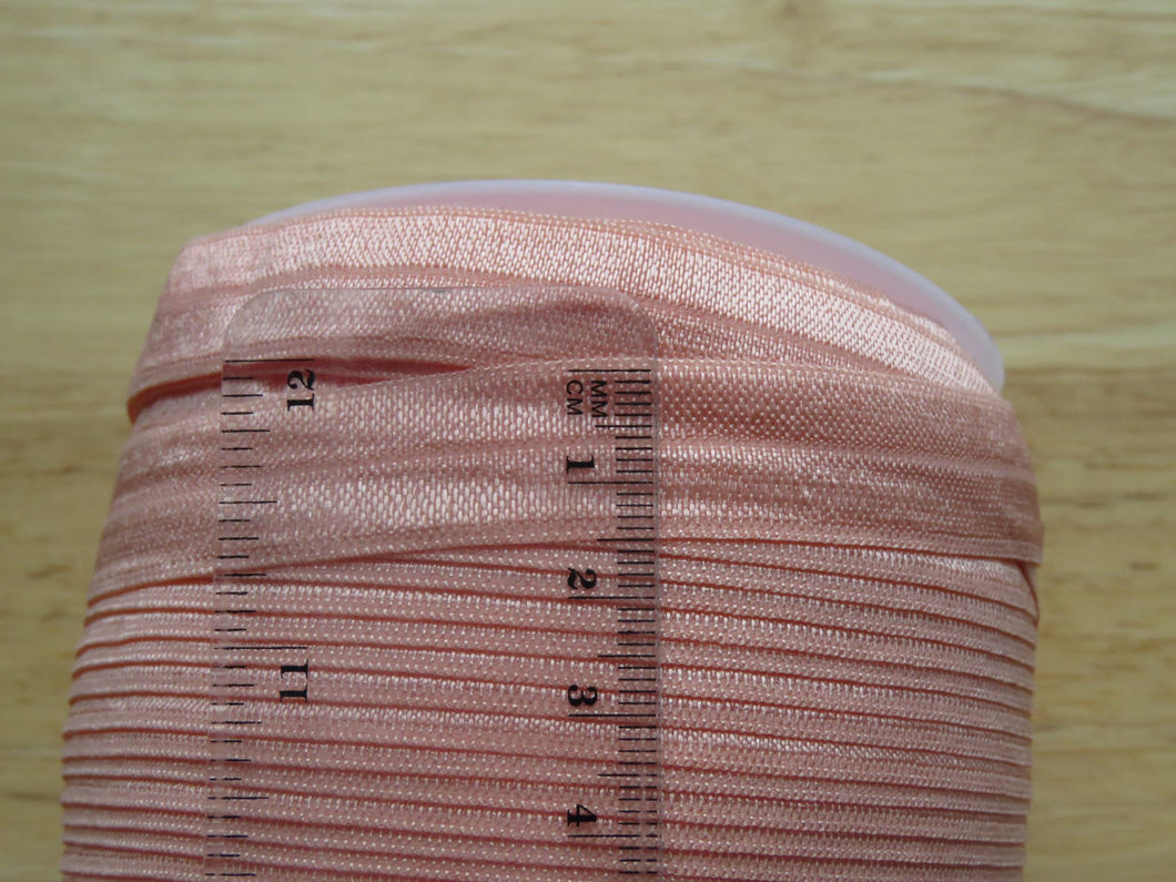 1m Light Peach 15mm  foldover elastic fold over FOE 15mm