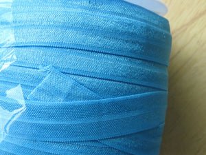 10m Island Blue Fold over elastic 15mm foldover FOE