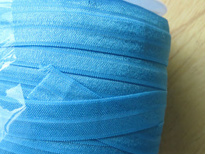 1m Island Blue Fold over elastic 15mm foldover FOE
