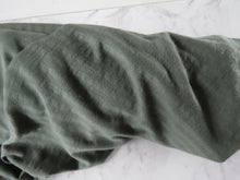 Load image into Gallery viewer, 1m Huntsmen Olive green textured jersey knit 60% merino 40% polyester 170g