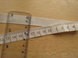 5 yards/ 4.6m Tape measure 1 to 20 cm printed on Cream 100% cotton tape