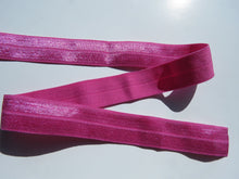 Load image into Gallery viewer, 1m Raspberry Rose Pink 20mm Fold over elastic FOE Foldover elastic