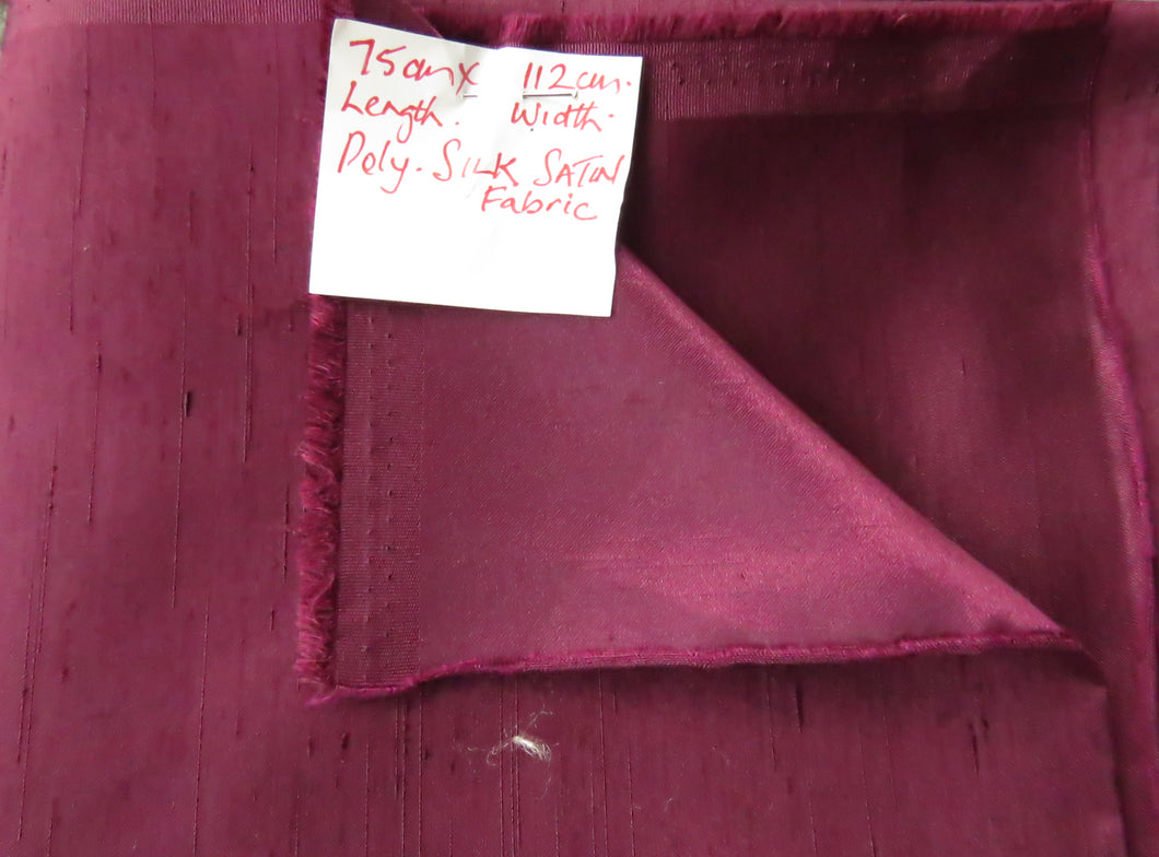 75cm Dark Burgundy Polyester silk fabric 112cm