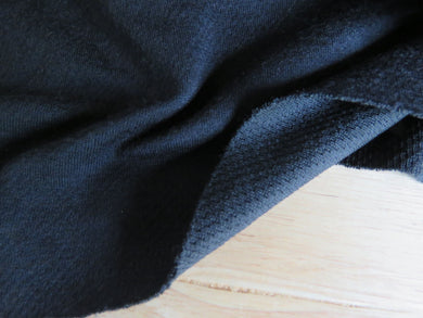 1.75m Boston Black 56% merino 44% polypropylene 225g-Honeycomb back for moisture wicking