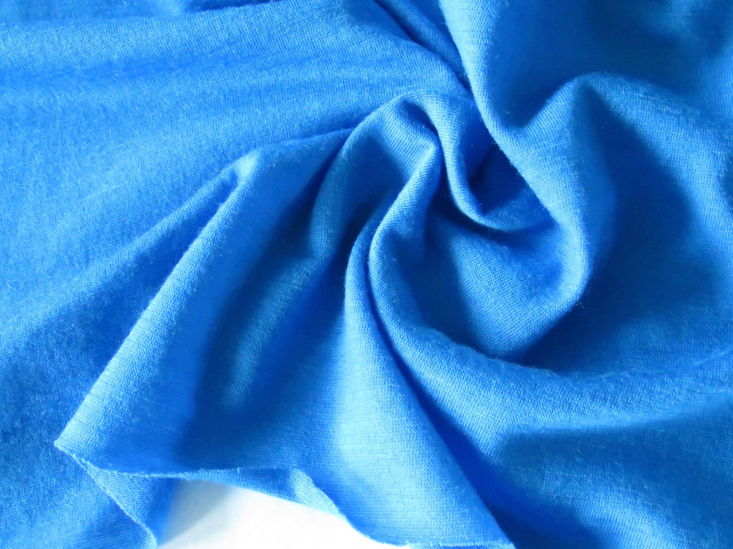 1.5m Whirlwind Blue 85% merino 15% corespun nylon 120g jersey knit -lightweight