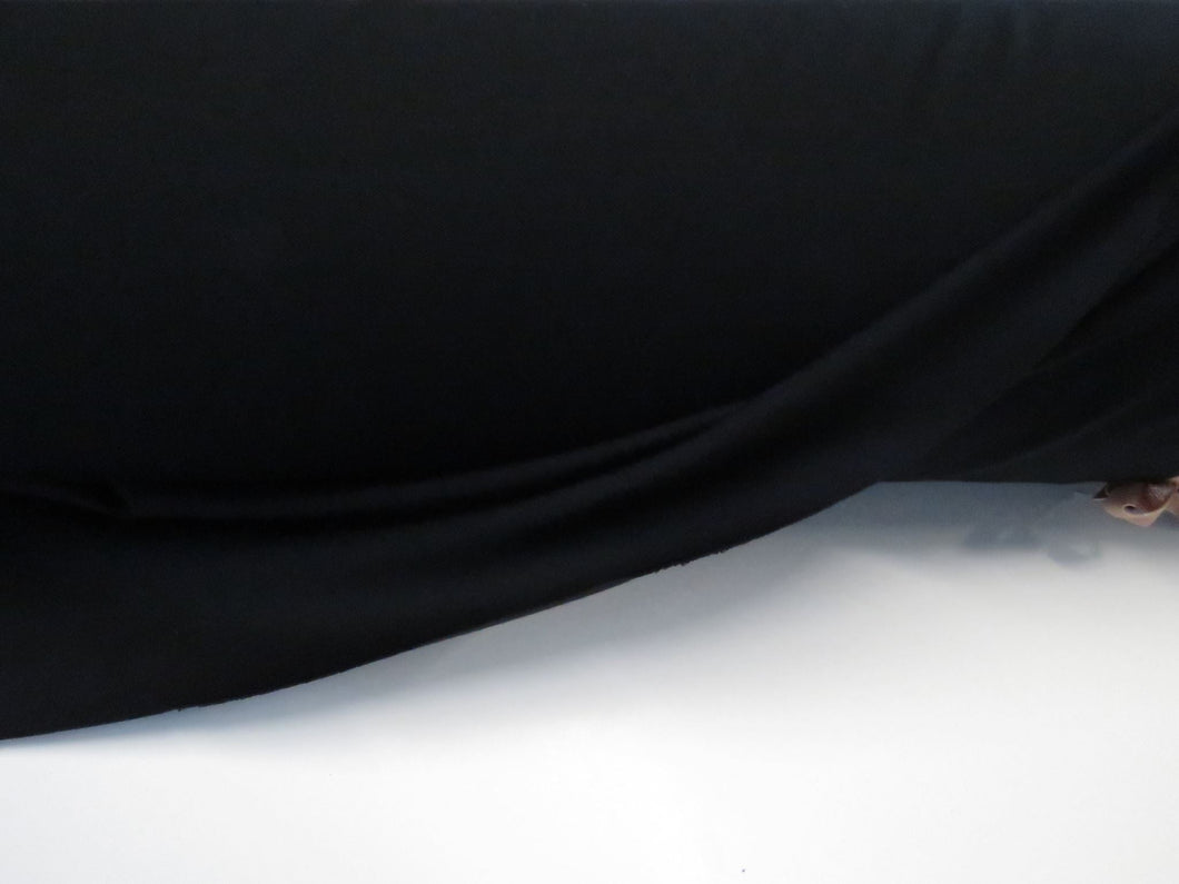 1.5m Arkham Black 48% merino 52% polyester 160g sports knit