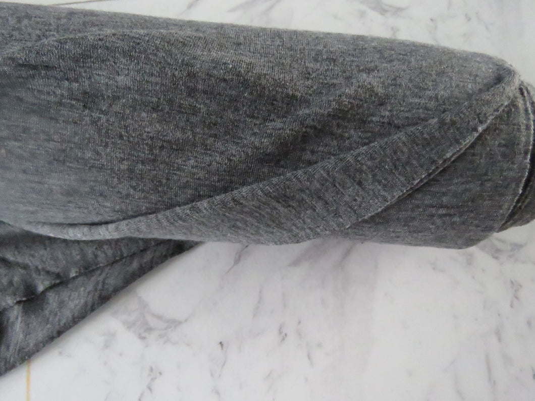65cm Gateway Dark Grey marle rib knit 175g 50% merino 50% viscose