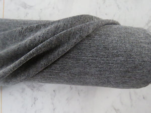 65cm Gateway Dark Grey marle rib knit 175g 50% merino 50% viscose