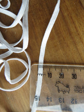 Load image into Gallery viewer, 10m White 4mm wide Knit Elastic - use for facemasks, sewing crafts