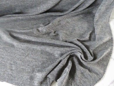1.5m Gateway Dark Grey marle rib knit 175g 50% merino 50% viscose- precut lengths only