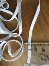 Load image into Gallery viewer, 10m White 4mm wide Knit Elastic - use for facemasks, sewing crafts