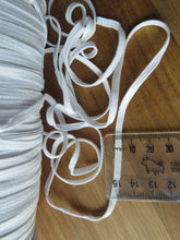 Load image into Gallery viewer, 10m White 4mm wide Knit Elastic - use for facemasks, sewing crafts