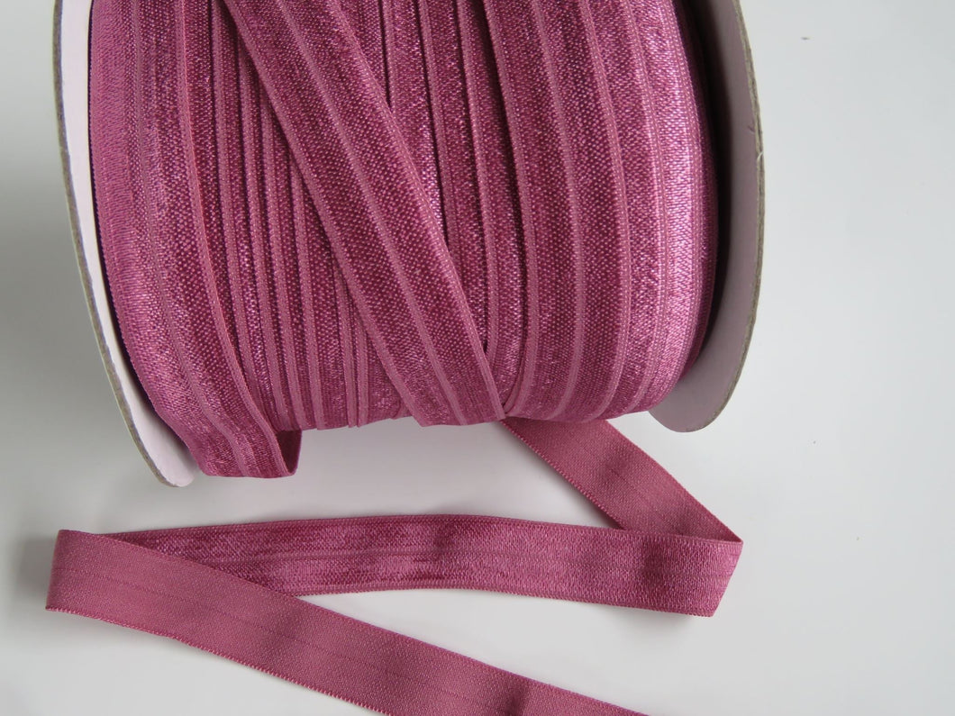 10m Victorian Rose Pink 15mm  foldover elastic fold over FOE 15mm