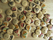 Load image into Gallery viewer, 50 Mixed Print Yacht 15mm buttons- brown back