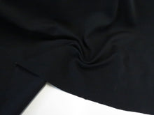 Load image into Gallery viewer, 1.23m Garros Black 100% merino wool jersey knit fabric 165g- pre cut length