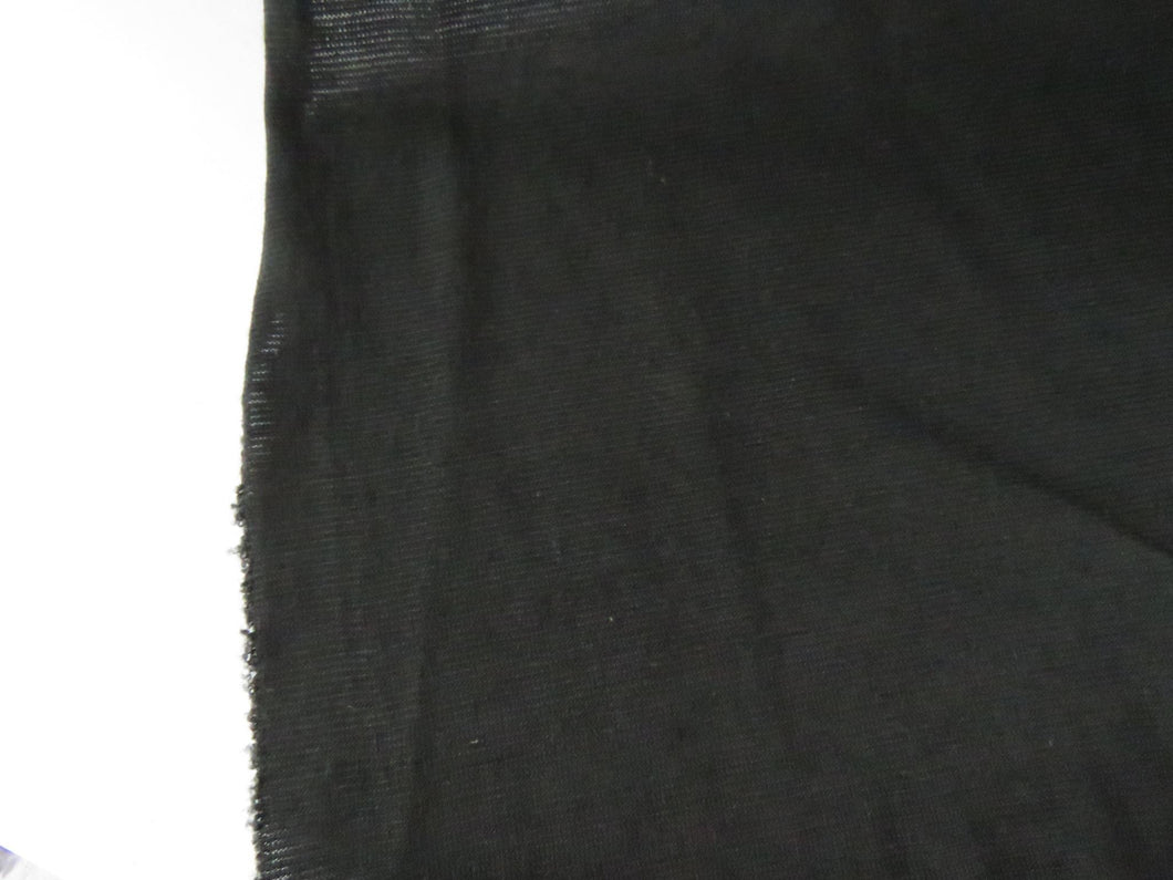 1.5m Cougar Black 44% merino 50% polyester 6% nylon 145g Jersey knit- precut pieces only