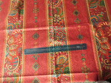 Load image into Gallery viewer, Rust and blue floral print fabric 90cmL x 70cm wide