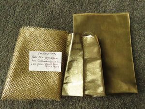 Odd lengths assorted gold fabrics- see photos for sizes