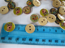 Load image into Gallery viewer, 50 Single Owl Buttons 15mm- brown back