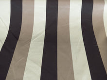 Load image into Gallery viewer, 1m Taupe Brown Beige Stripe Poly Viscose Upholstery Curtain Cushion Blind Fabric