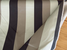 Load image into Gallery viewer, 1m Taupe Brown Beige Stripe Poly Viscose Upholstery Curtain Cushion Blind Fabric